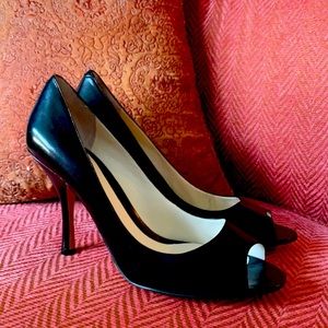 Enzo Angiolini 4” Heel Open-Toe Pumps